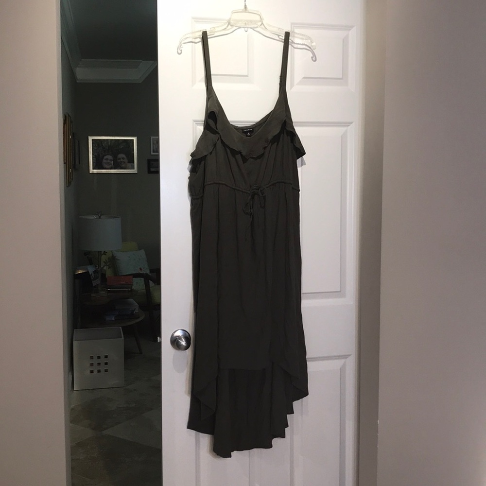 Torrid 5x high low green dress